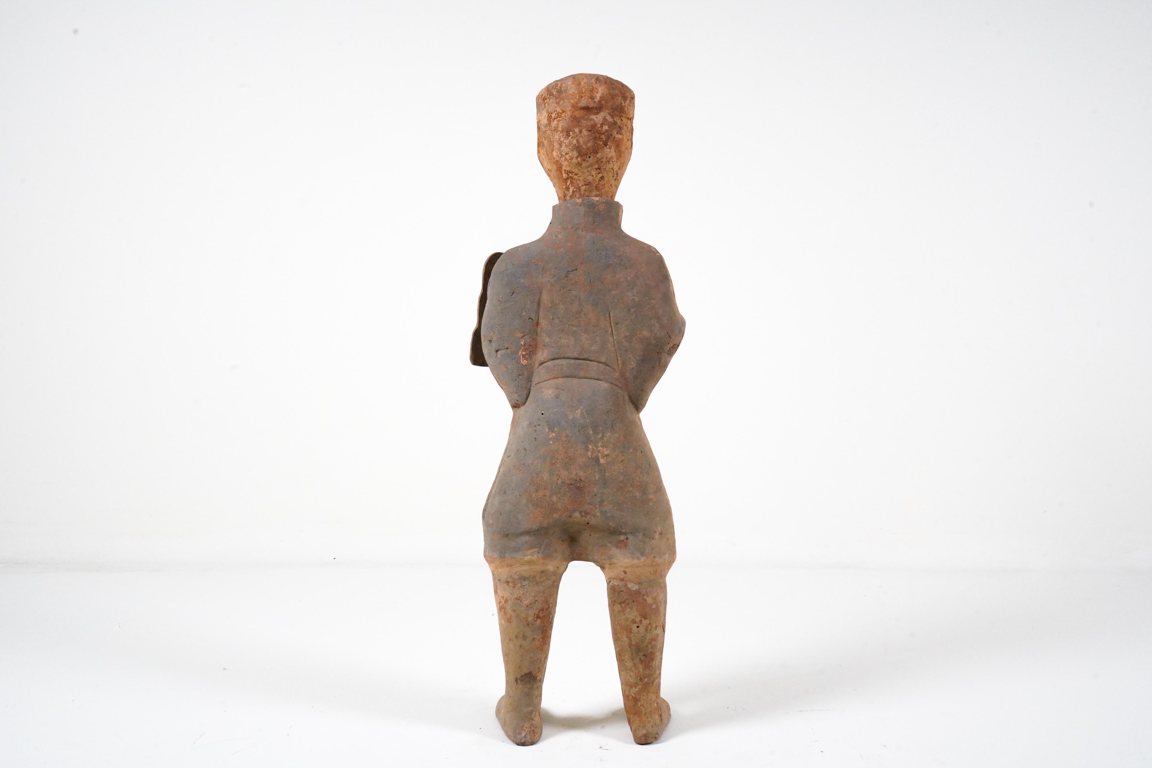 18th Century and Earlier A Han Dynasty Terracotta Figure For Sale