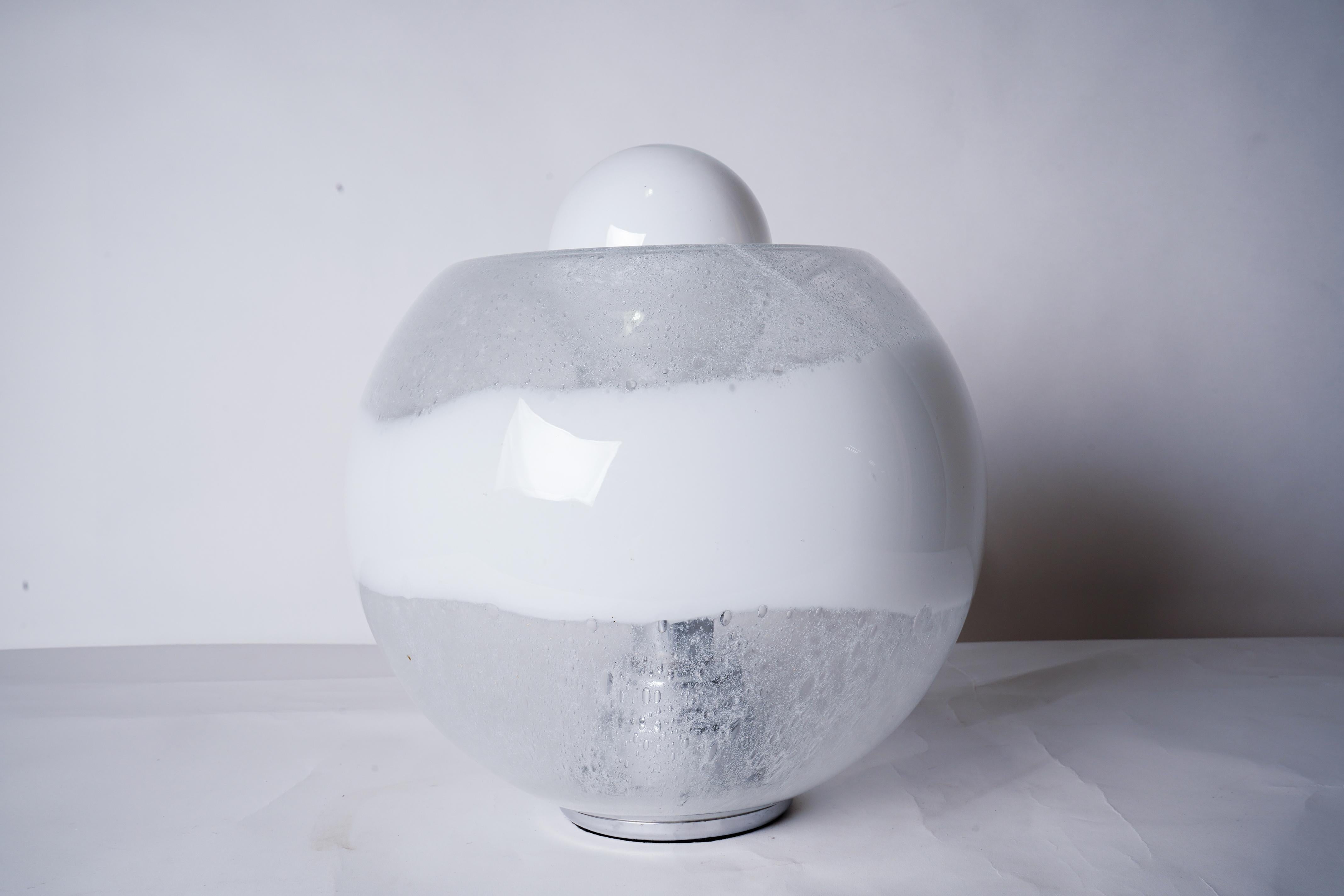 Hand Blown Murano Glass Table Lamp For Sale 2