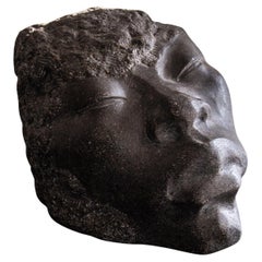 A hand carved African head by sculptor Arthur Dupagne, Belgium - first half 20th