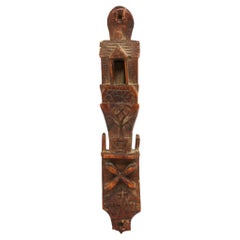 Astuccio per Mezuzah in legno intagliato a mano, Polonia-Ucraina, CIRCA 1820