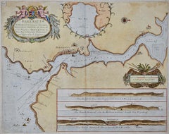 Dartmouth, Inglaterra: Una carta marina del siglo XVII coloreada a mano por el capitán Collins