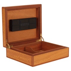 Hermès Humidor for Cigars Made 1980’s Hand Crafted Veneered and Marquetry