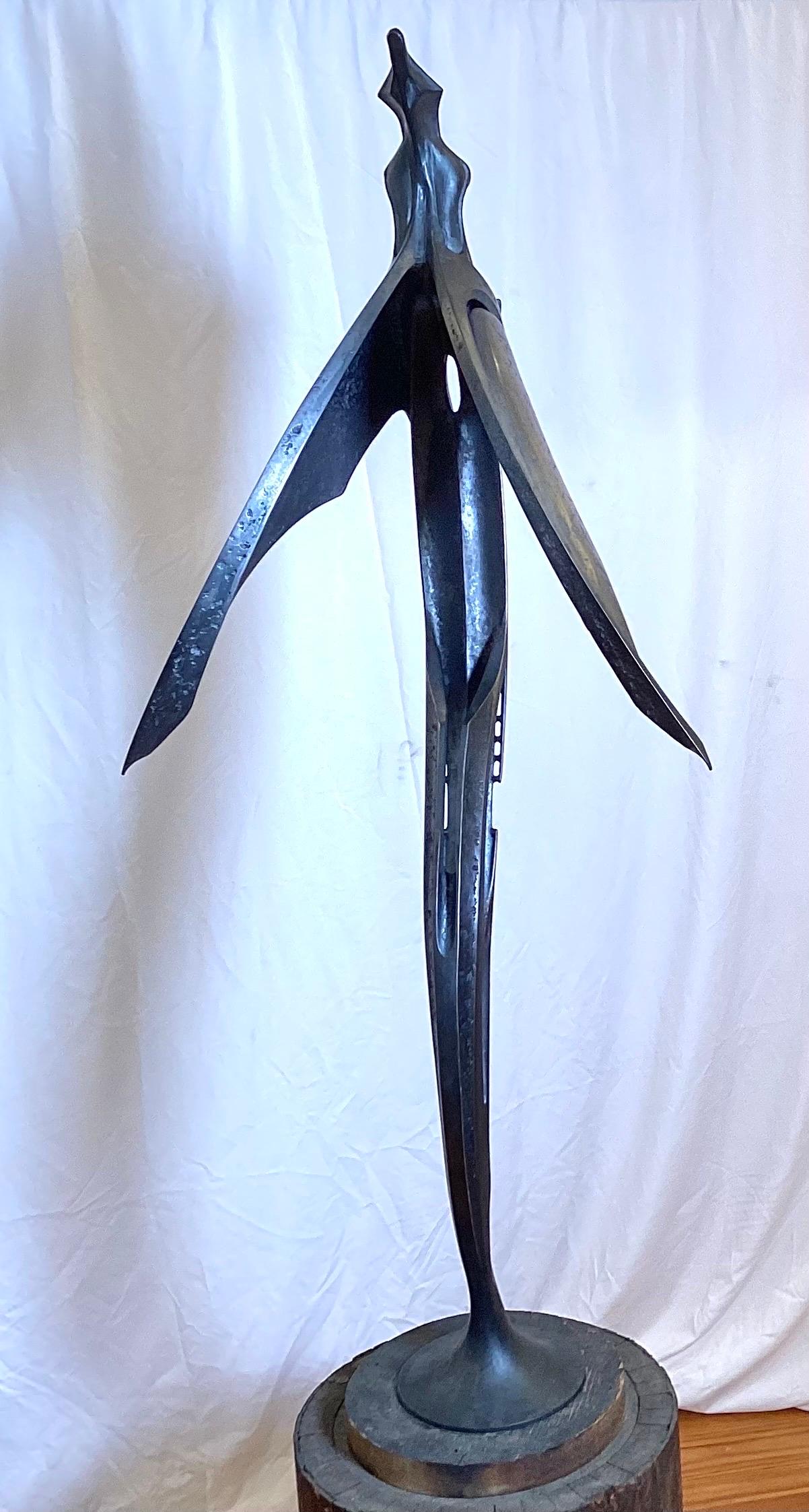 A Hand Forged Bronze Sculpture Titled Ascension by Lawrence Welker IV For Sale 3
