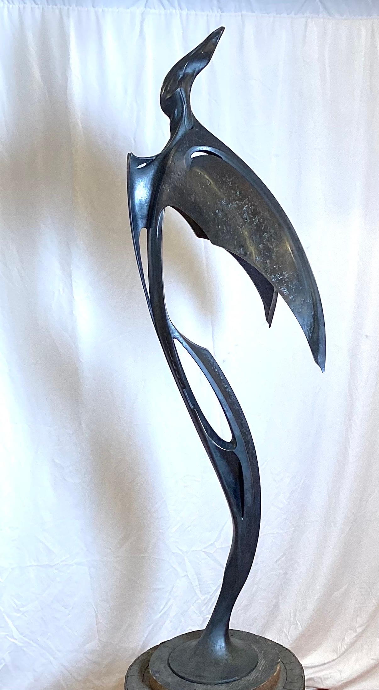 A Hand Forged Bronze Sculpture Titled Ascension by Lawrence Welker IV For Sale 4