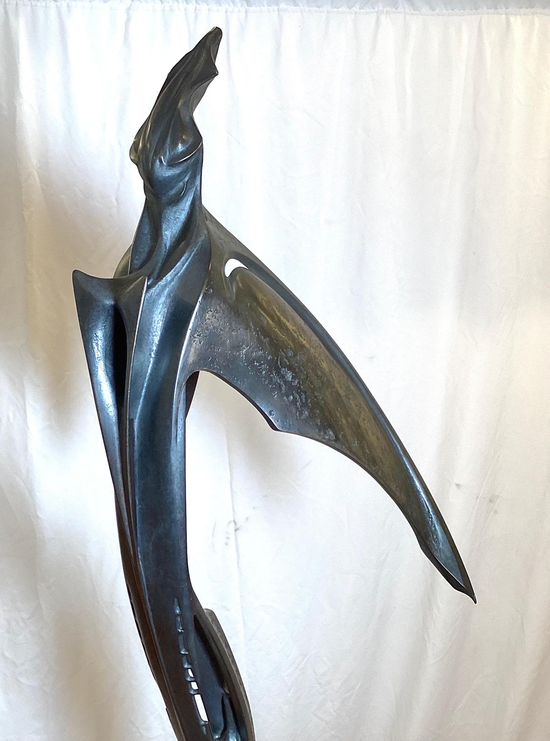 Modern A Hand Forged Bronze Sculpture Titled Ascension by Lawrence Welker IV For Sale