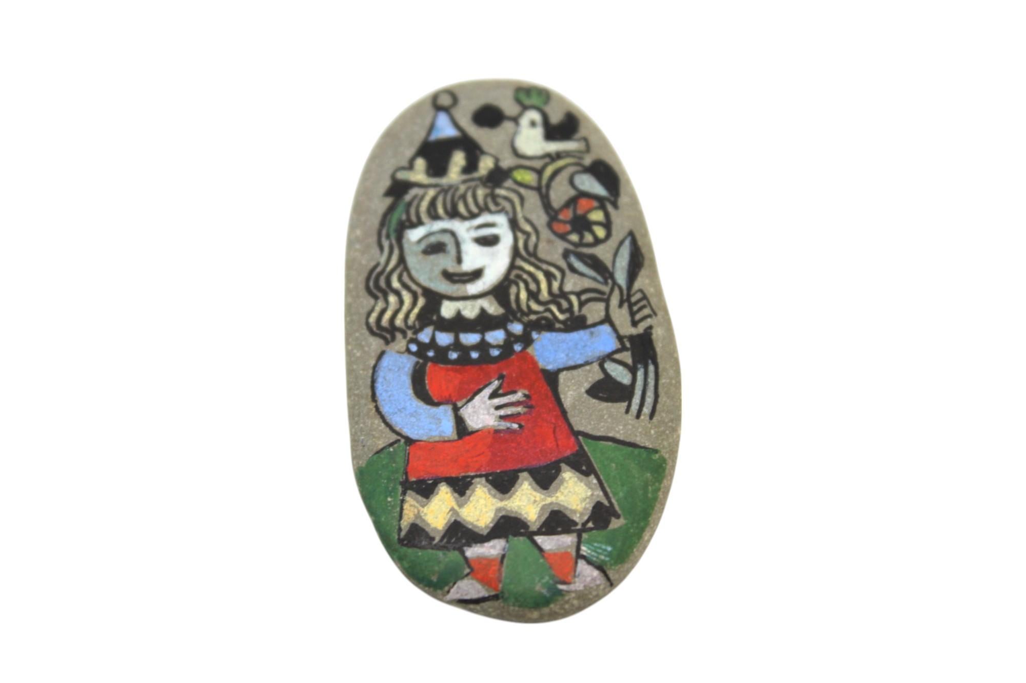 Una piedra pintada a mano por Ilya Schor Arte popular en venta