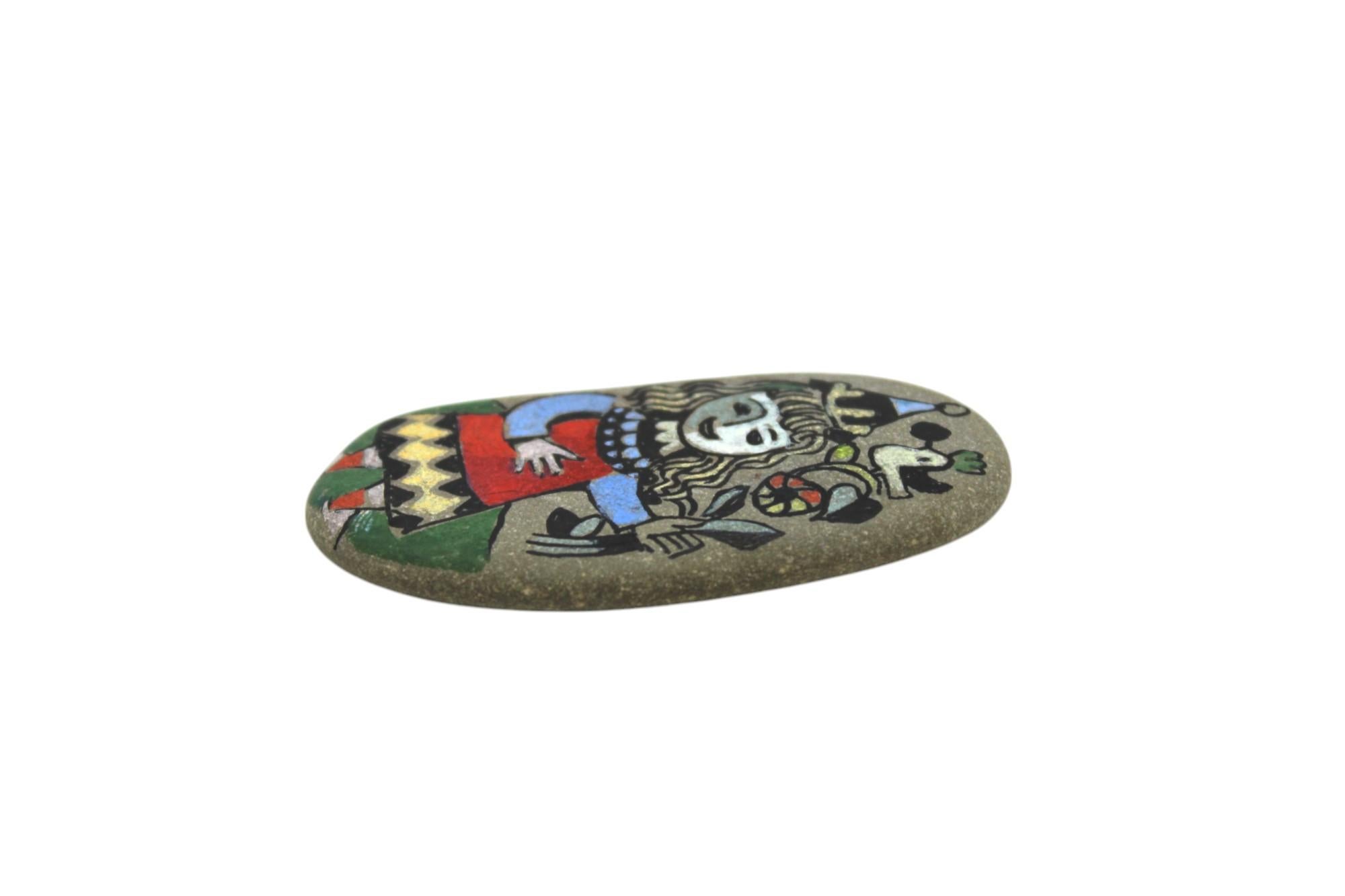 Una piedra pintada a mano por Ilya Schor Estadounidense en venta