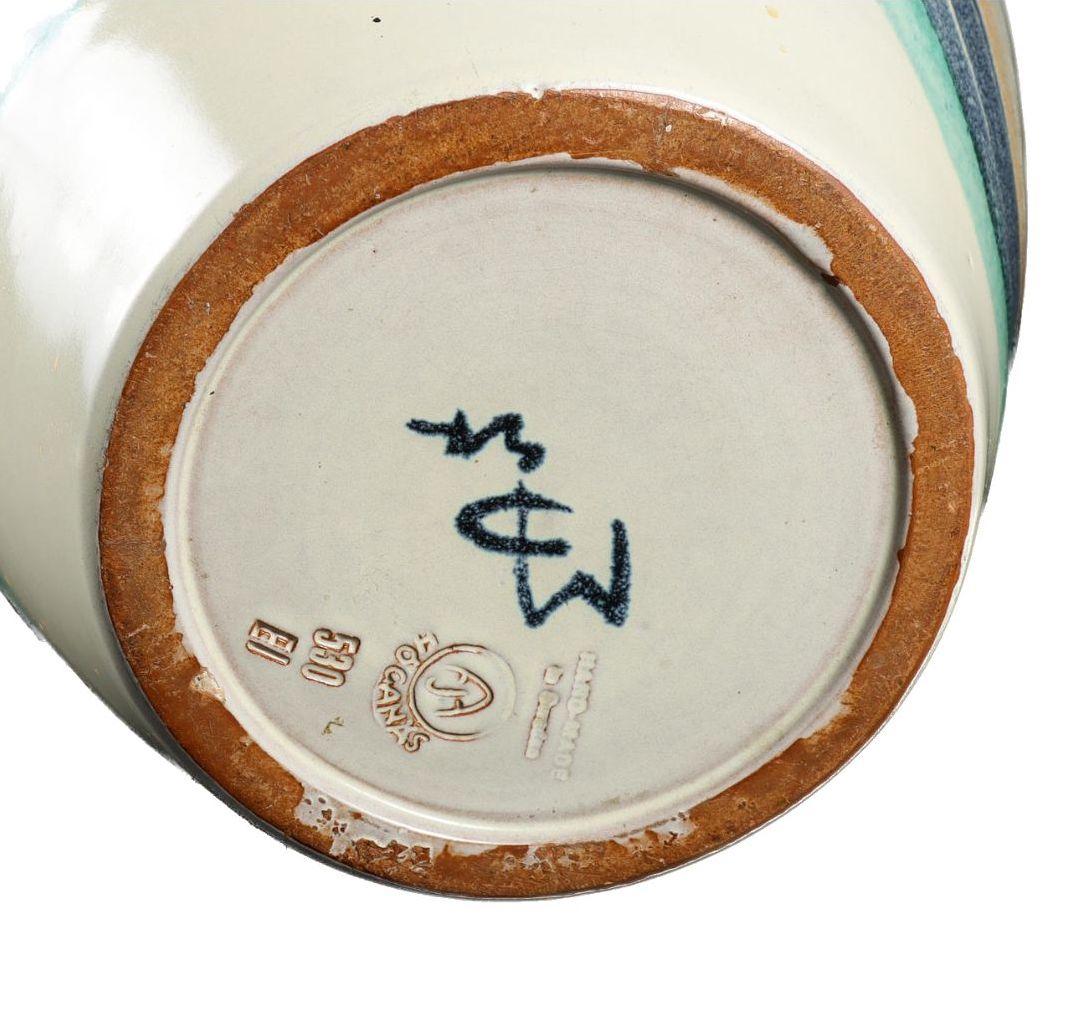 A Hand-Painted Swedish Floor Vase by Höganäs For Sale 1