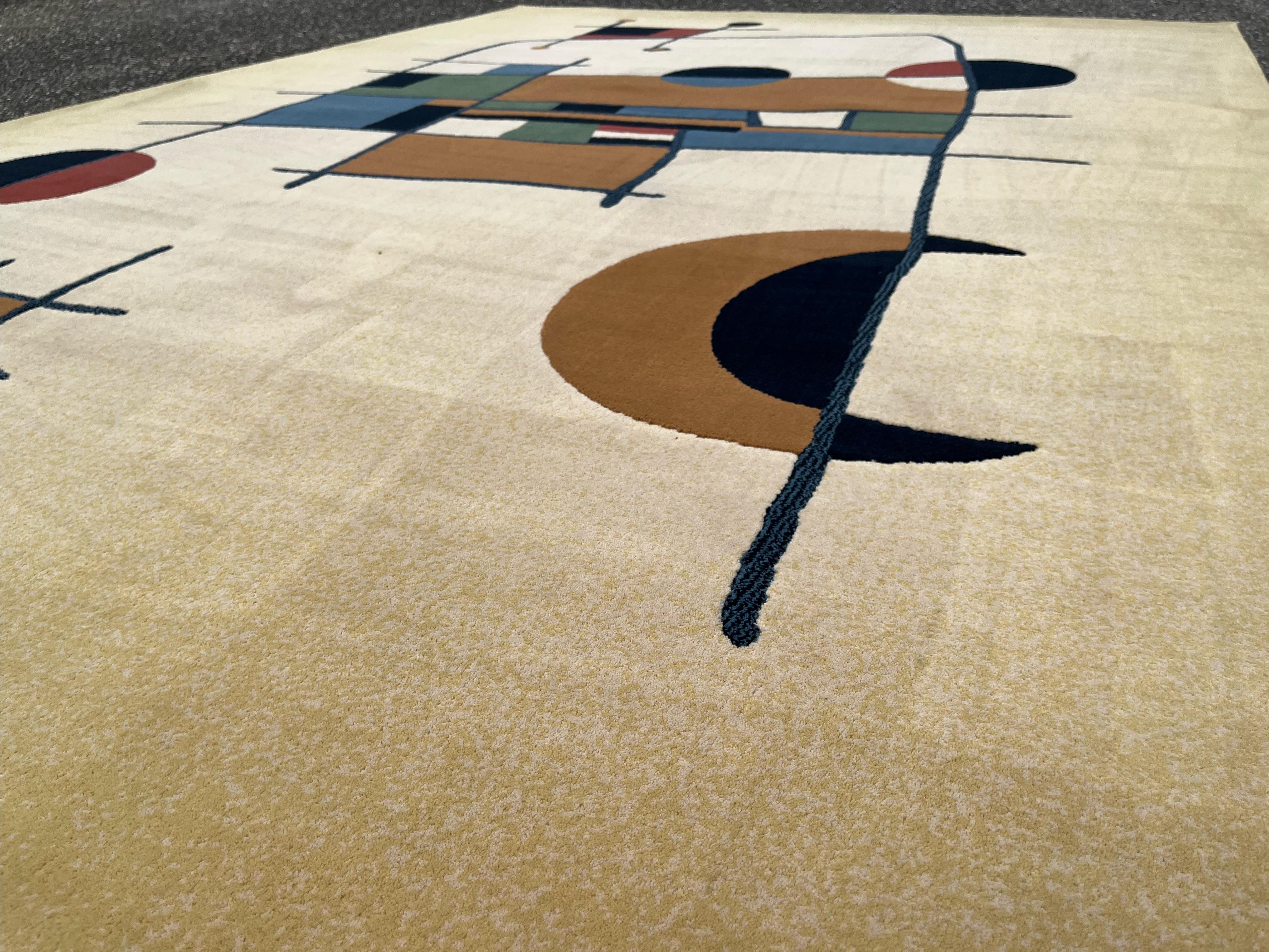 Hand-Tufted Synthetic Rug in the Style of Joan Miró 2