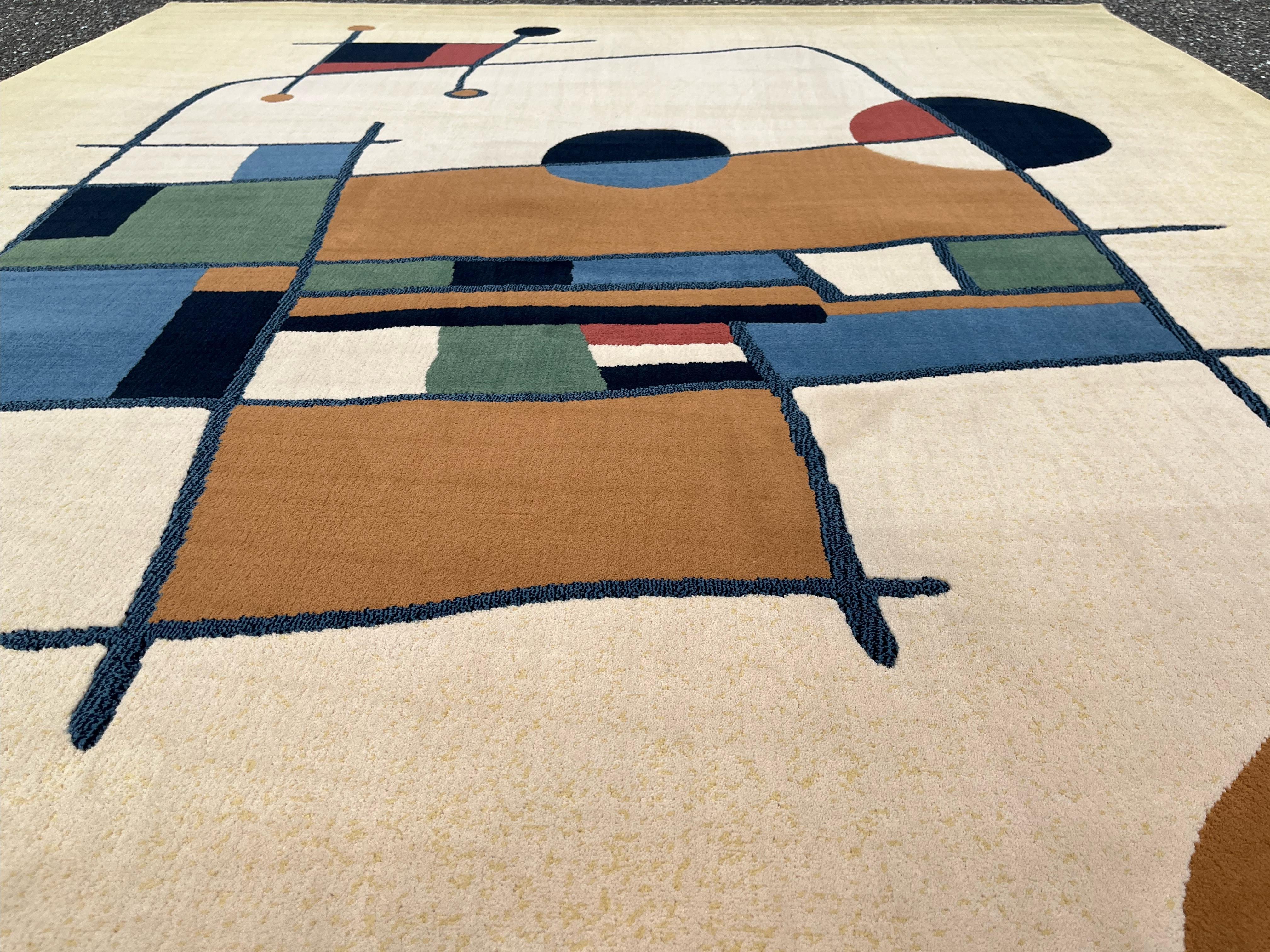 Hand-Tufted Synthetic Rug in the Style of Joan Miró 3