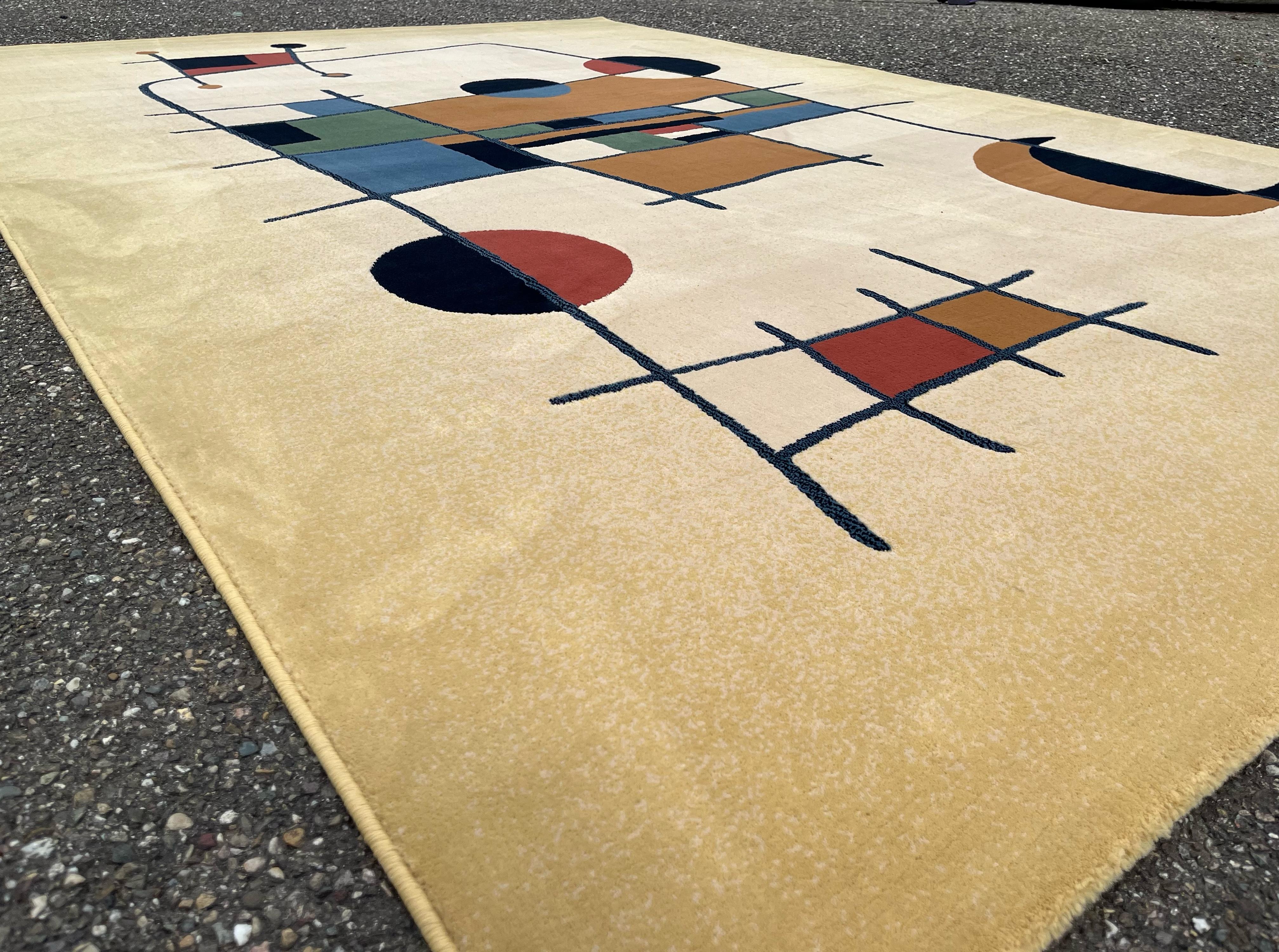 Hand-Tufted Synthetic Rug in the Style of Joan Miró 4