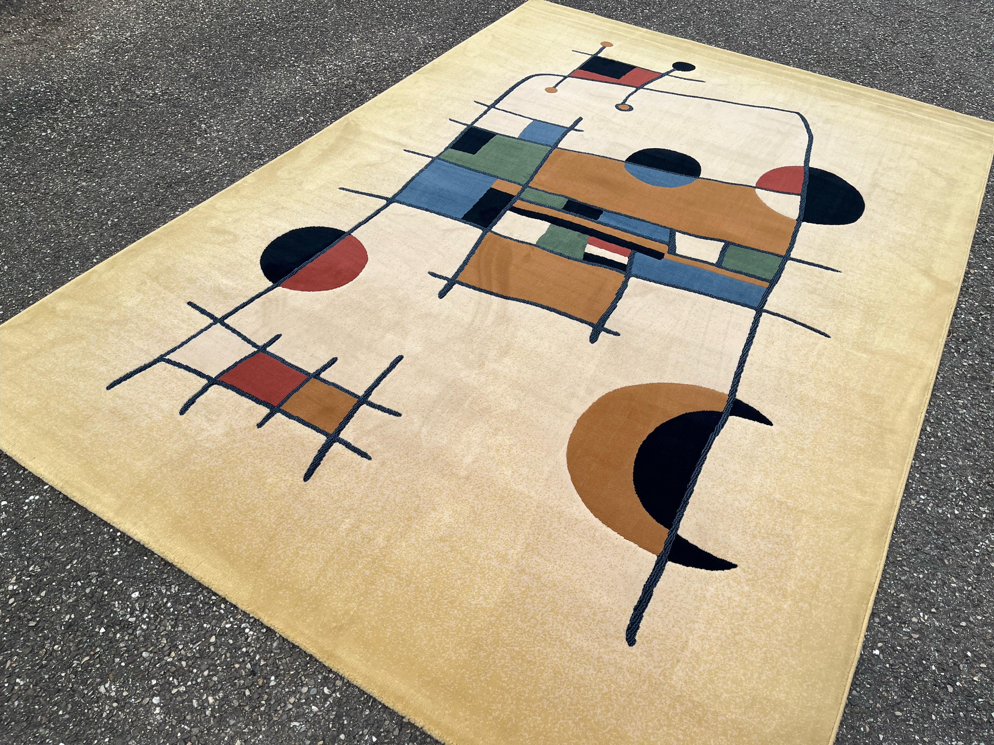 Hand-Tufted Synthetic Rug in the Style of Joan Miró 5