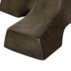 Handel Patinated Metal Lamp with Reverse Painted Glass Shade