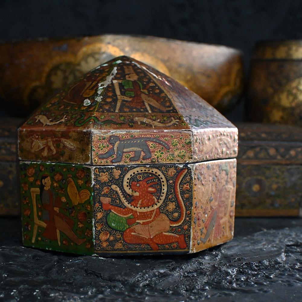 Handpicked Collection of Late 19th Century Papier Mache Kashmiri Objects 4