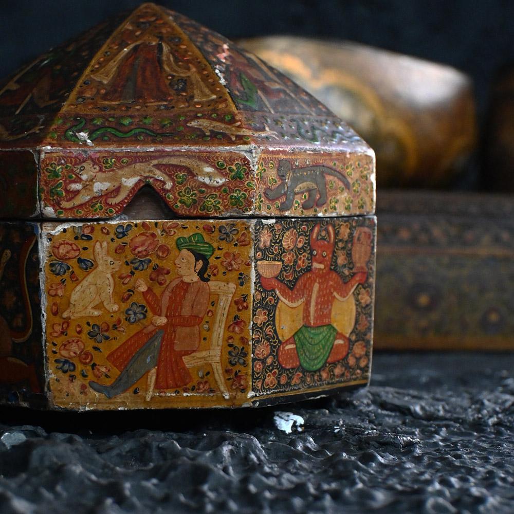 Brass Handpicked Collection of Late 19th Century Papier Mache Kashmiri Objects