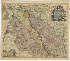 Rhine Splendor: Antique Map of the Lower Rhine Region, circa 1680