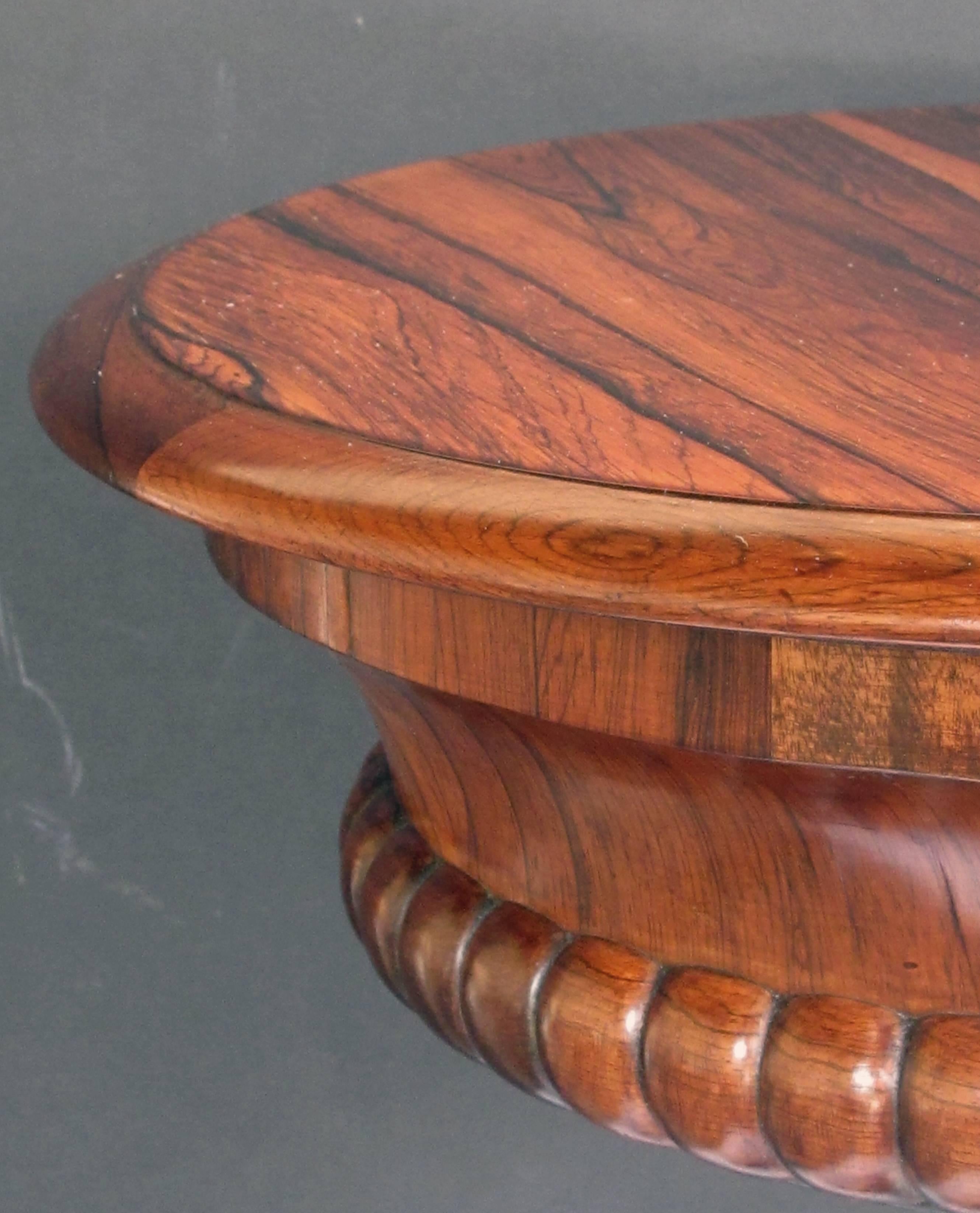 Handsome and Well-Figured English William IV Circular Rosewood Side Table 2