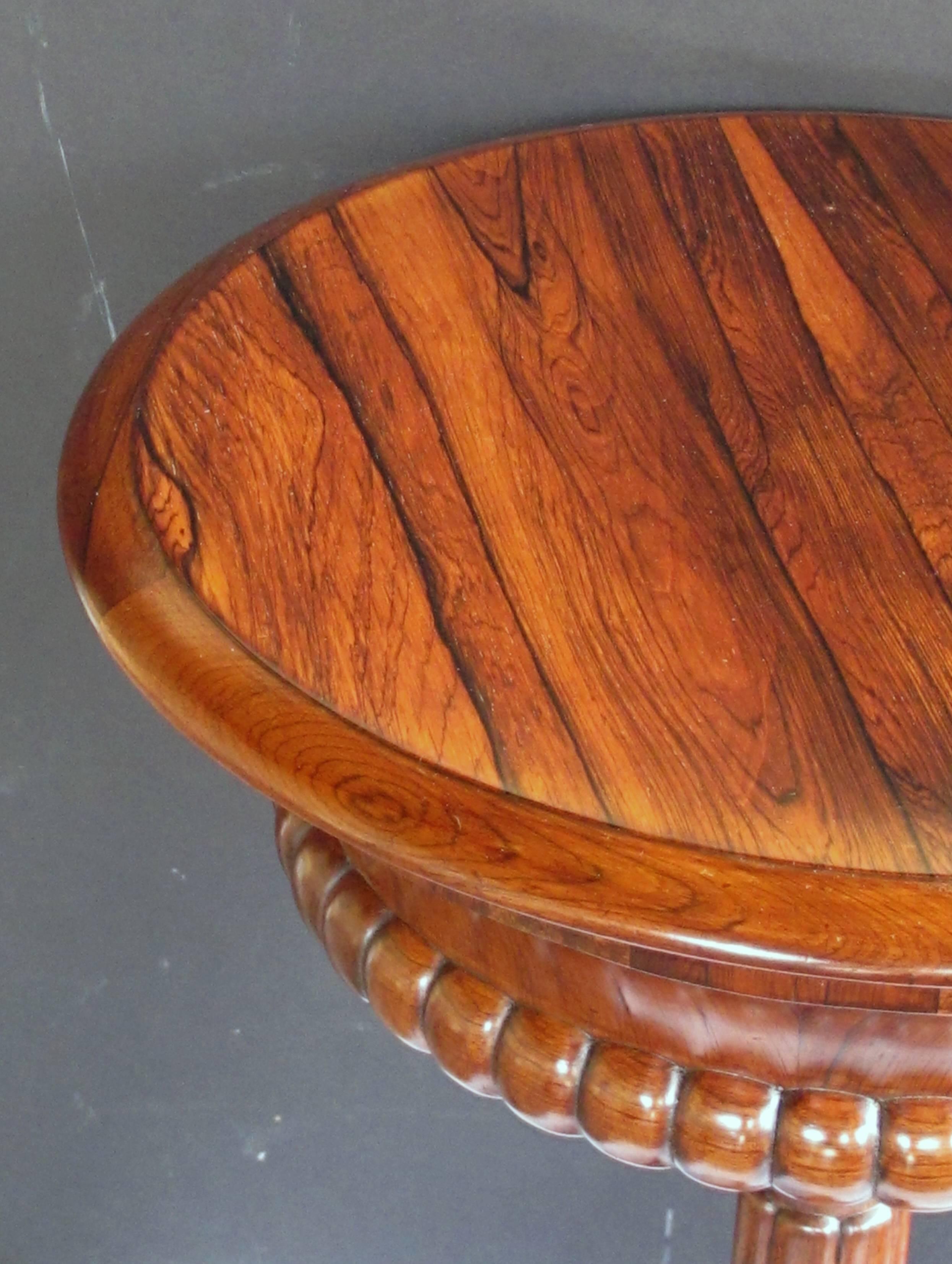 Handsome and Well-Figured English William IV Circular Rosewood Side Table 3