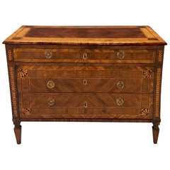 Handsome Northern Italian Neoclassical Inlaid 3-Drawer Chest