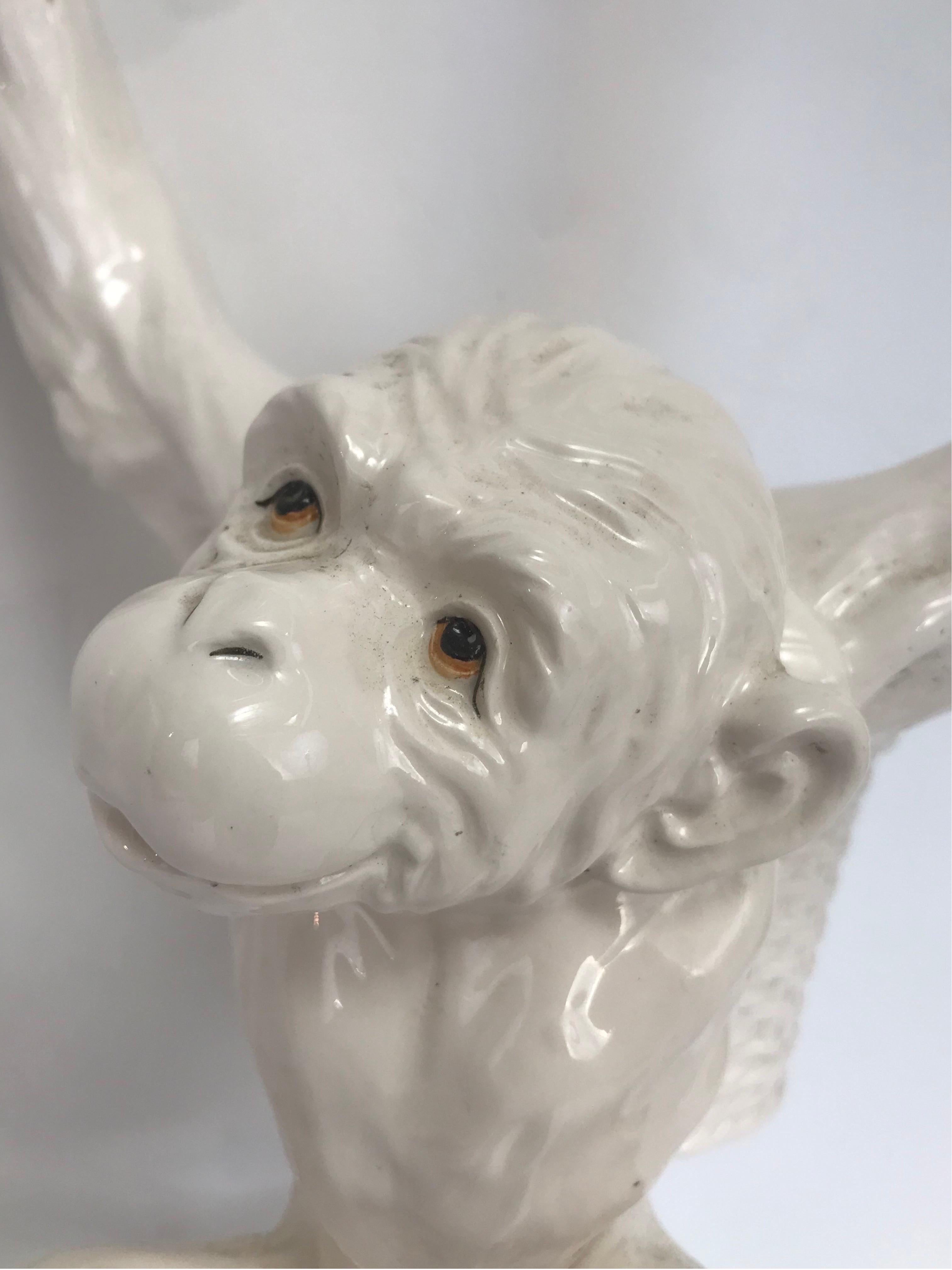 Hanging Ceramic Monkey Planter by Fits and Floyd, 1976 For Sale 3