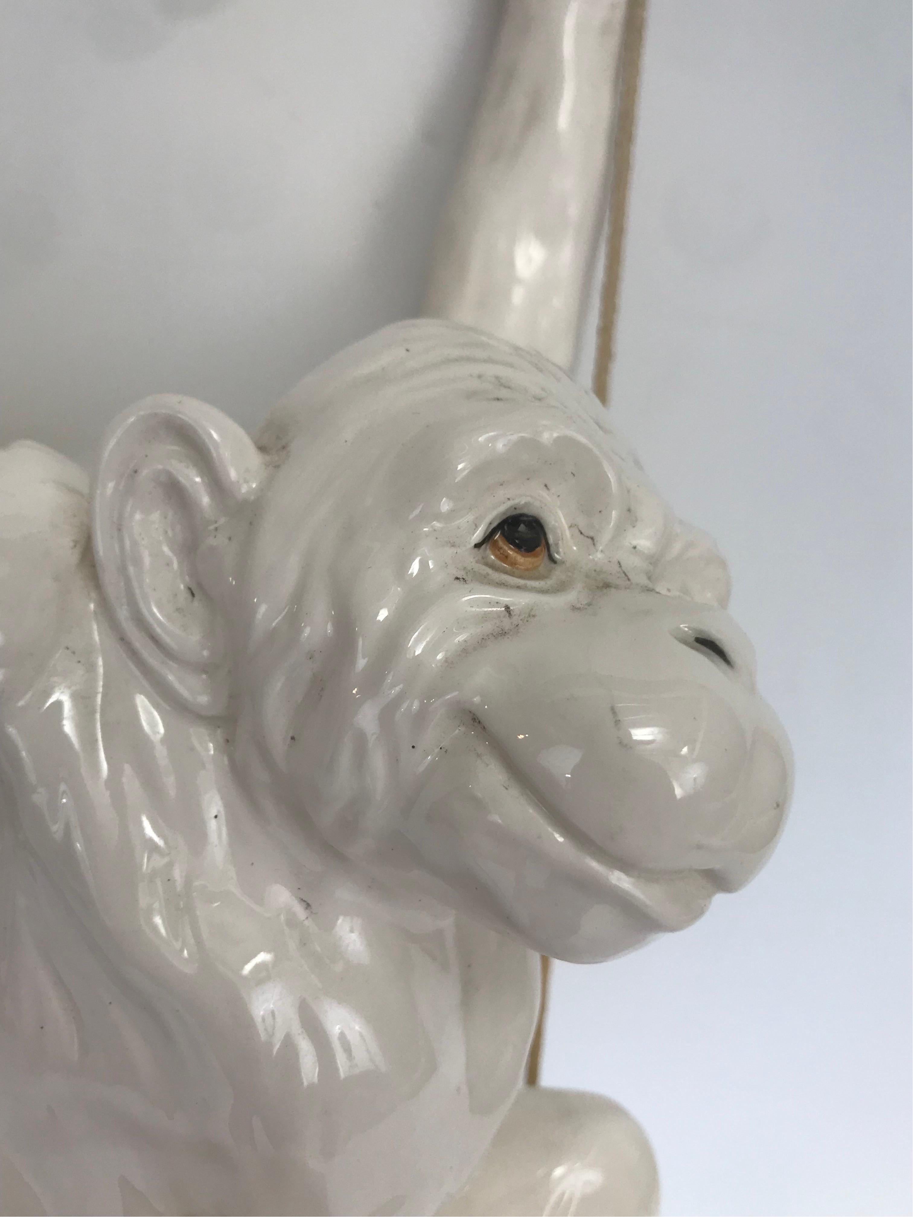 Hanging Ceramic Monkey Planter by Fits and Floyd, 1976 For Sale 4