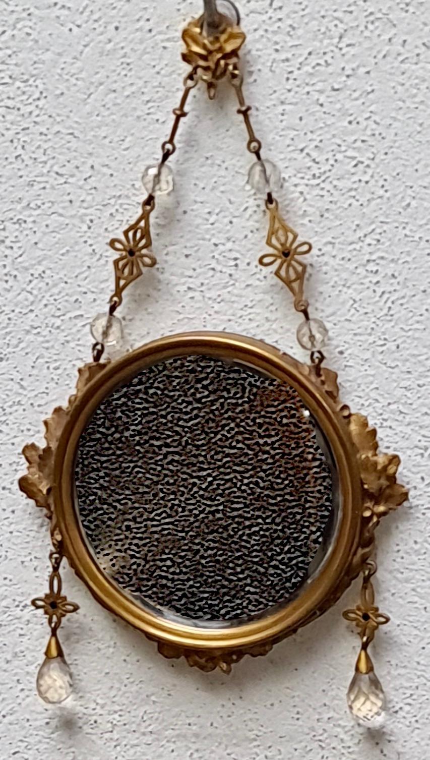 Hanging Mirror and Painted Enamel Plaque by Paul Victor Grandhomme, circa 1890 6