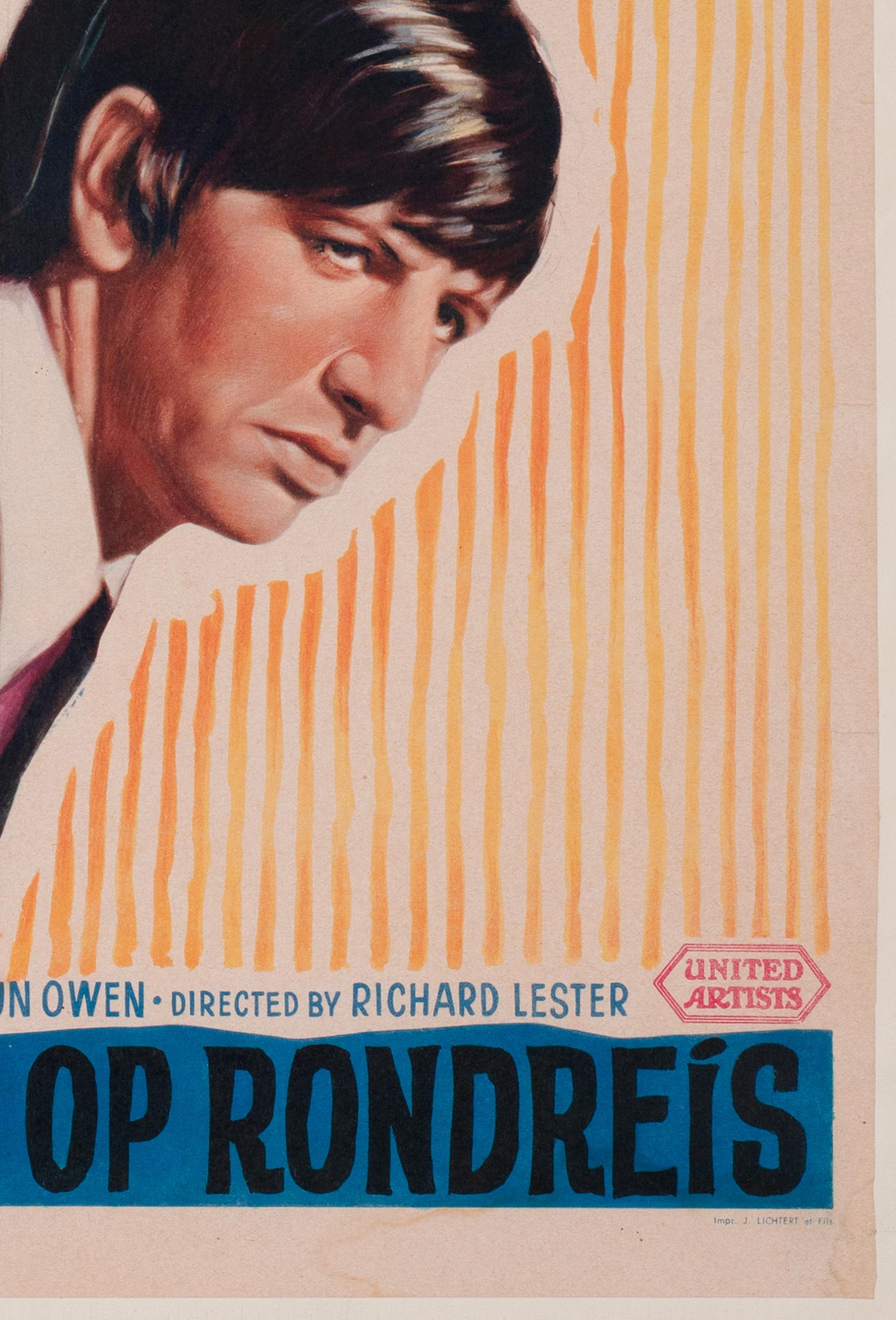 Lino Poster del film belga A Hard Day's Night 1964 in vendita