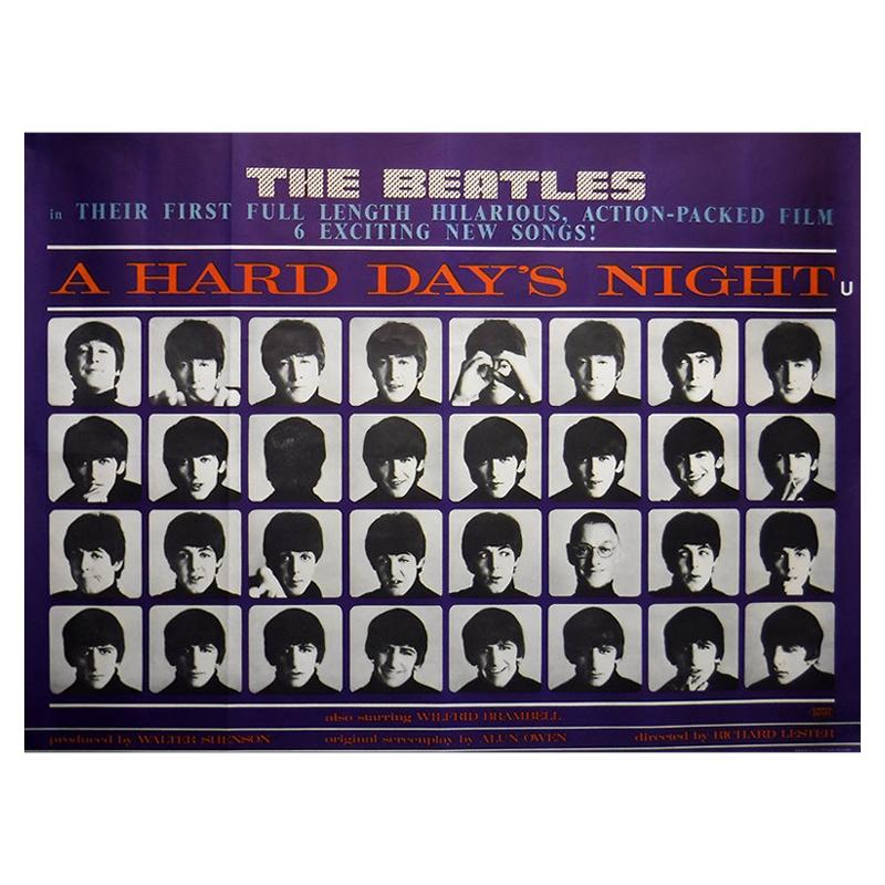 Hard Day's Night, 1964 Poster For Sale