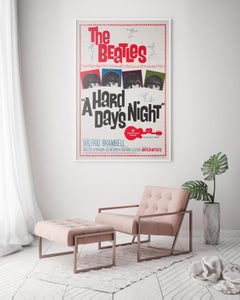 A HARD DAY'S NIGHT THE BEATLES US 1 SHEET Film Movie Poster, 1964 JOSEPH CAROFF