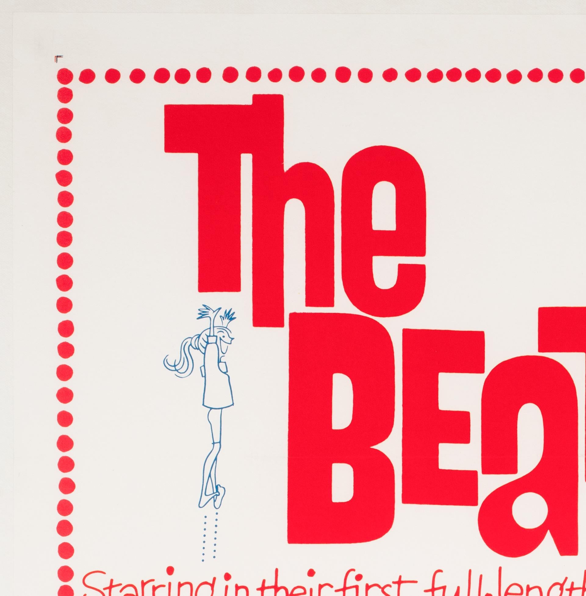 A HARD DAY'S NIGHT THE BEATLES US 1 SHEET Film Movie Poster, 1964 JOSEPH CAROFF Estadounidense en venta