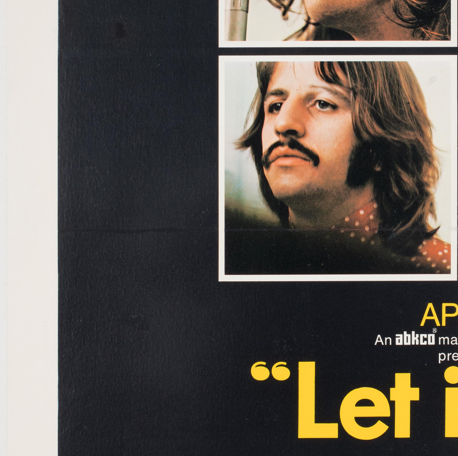 Let It Be The Beatles 1970 US 1 Sheet Film Poster In Good Condition For Sale In Bath, Somerset