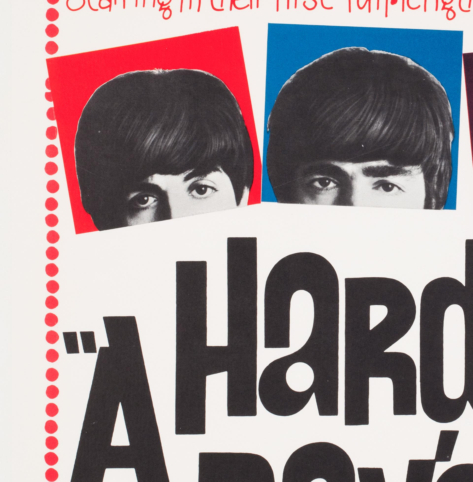 A HARD DAY'S NIGHT THE BEATLES US 1 SHEET Film Movie Poster, 1964 JOSEPH CAROFF siglo XX en venta