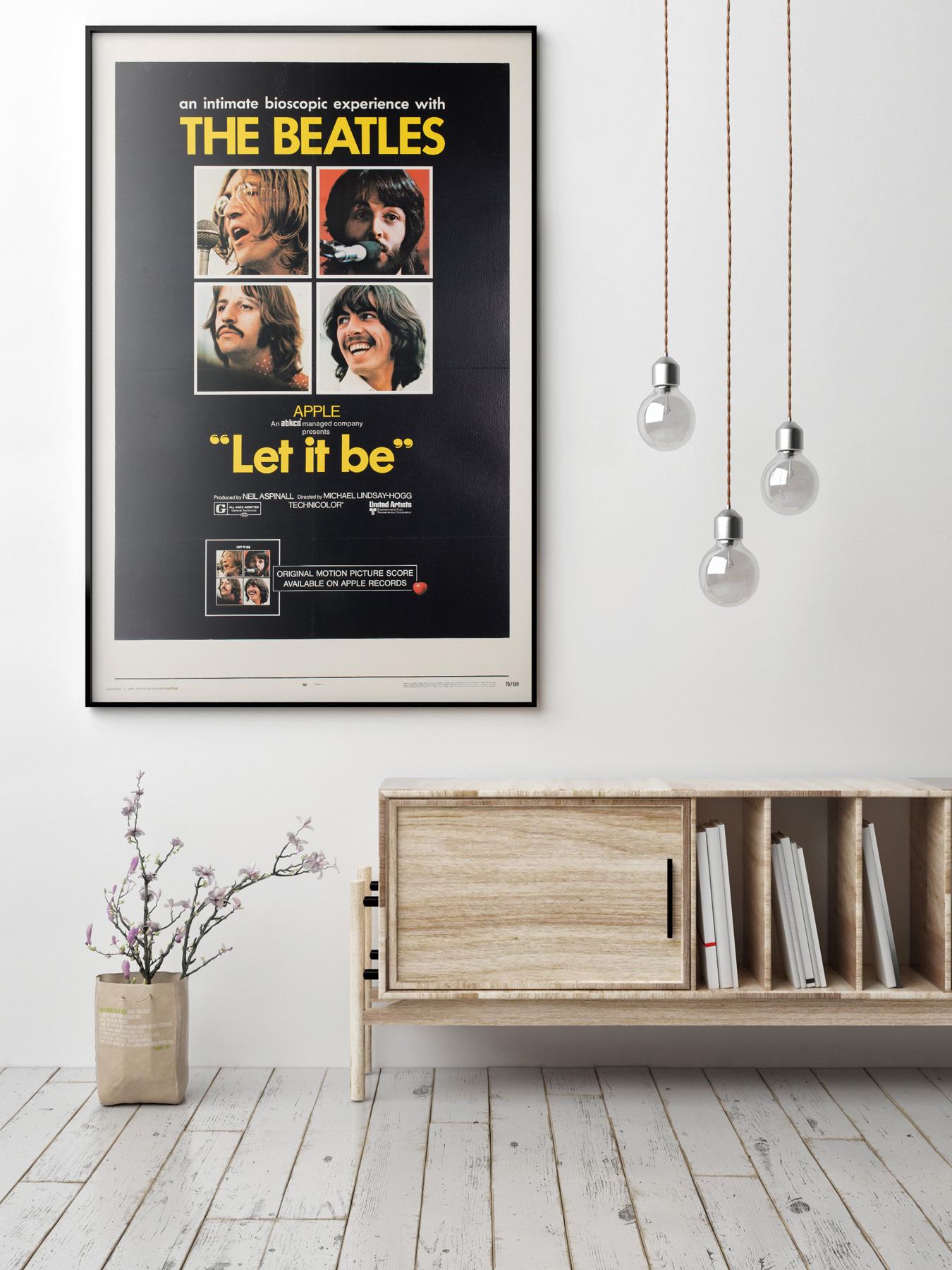 Let It Be The Beatles 1970 US 1 Sheet Film Poster For Sale 2