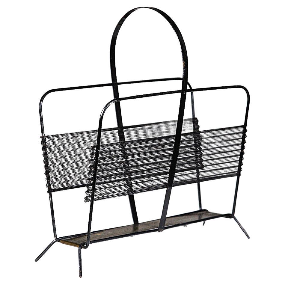 A " Harper's " Rigitulle Magazine Rack by Mathieu Matégot France 1950's
