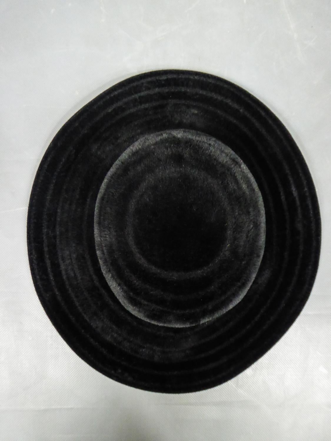 A Harrods Plush Felt Hat by Atelier Lucas - London Circa 1970  For Sale 3