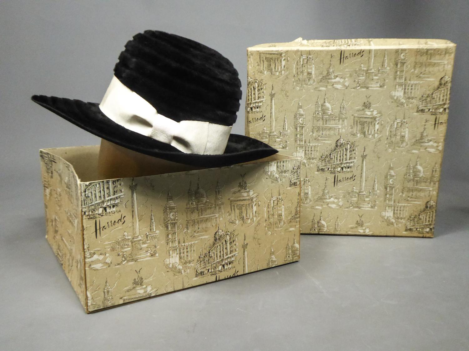 A Harrods Plush Felt Hat by Atelier Lucas - London Circa 1970  For Sale 6