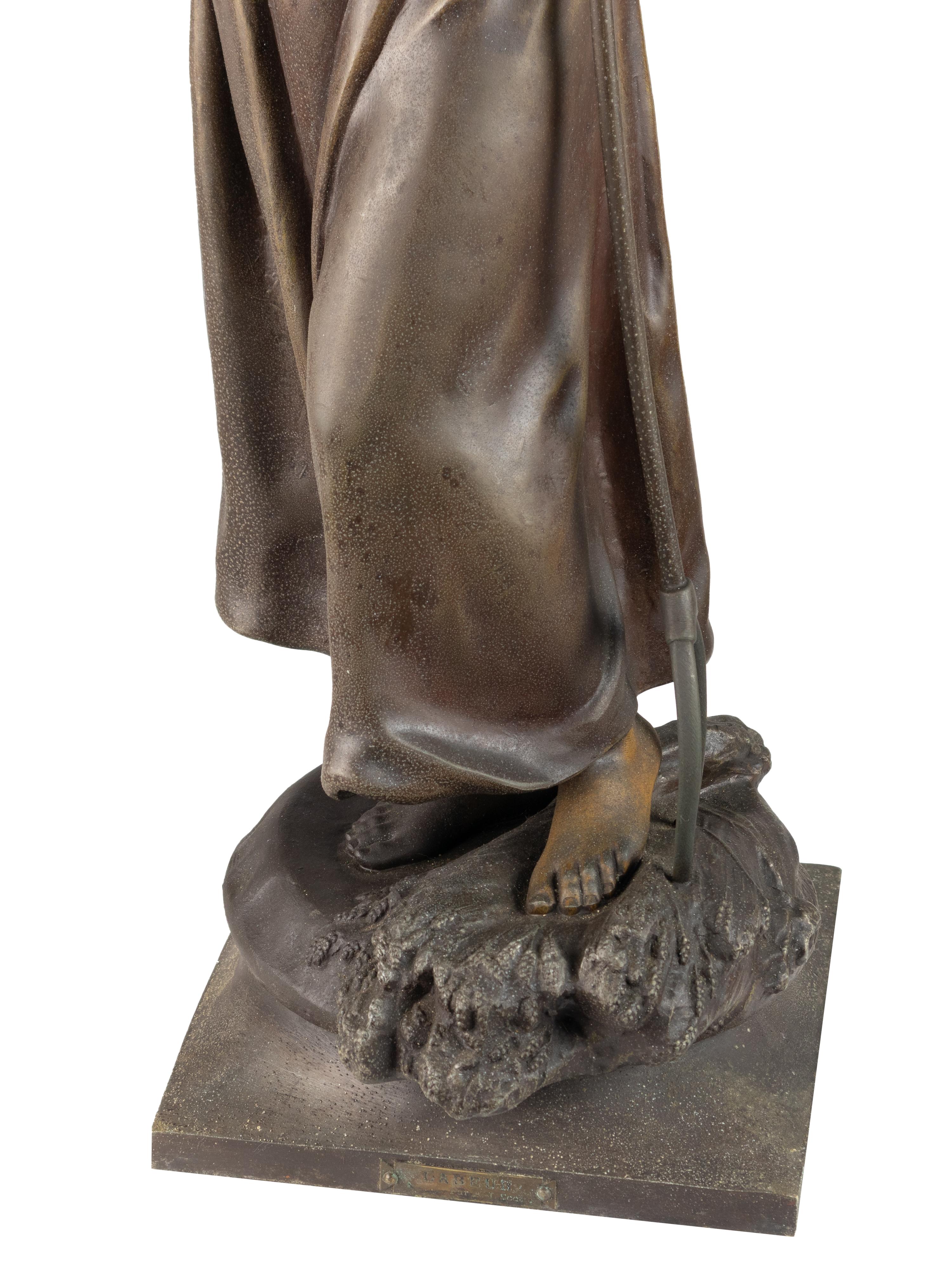 Statua della ragazza che raccoglie di A . J . Scotte (1885-1905) in vendita 3