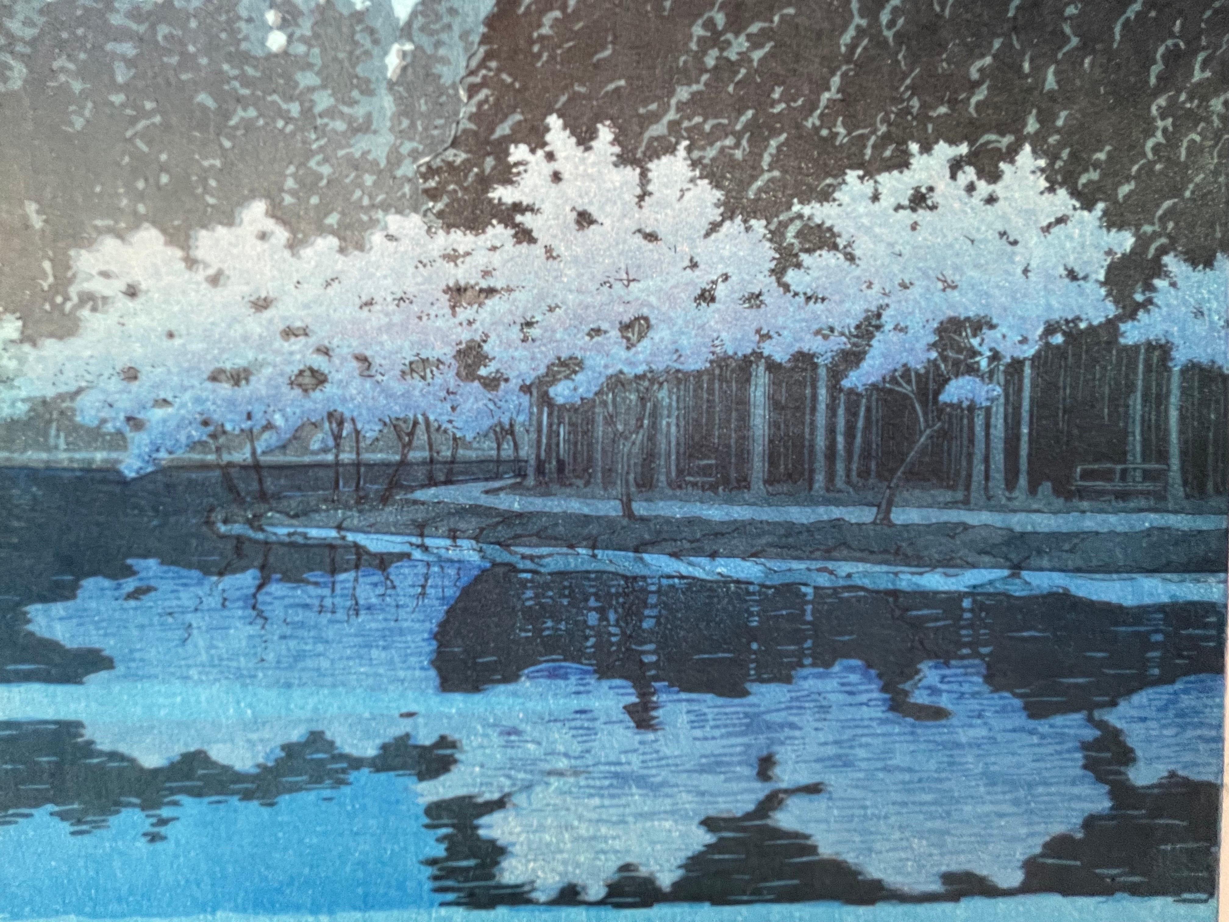 Hasui Kawase Woodblock Print In Good Condition In New Haven, CT