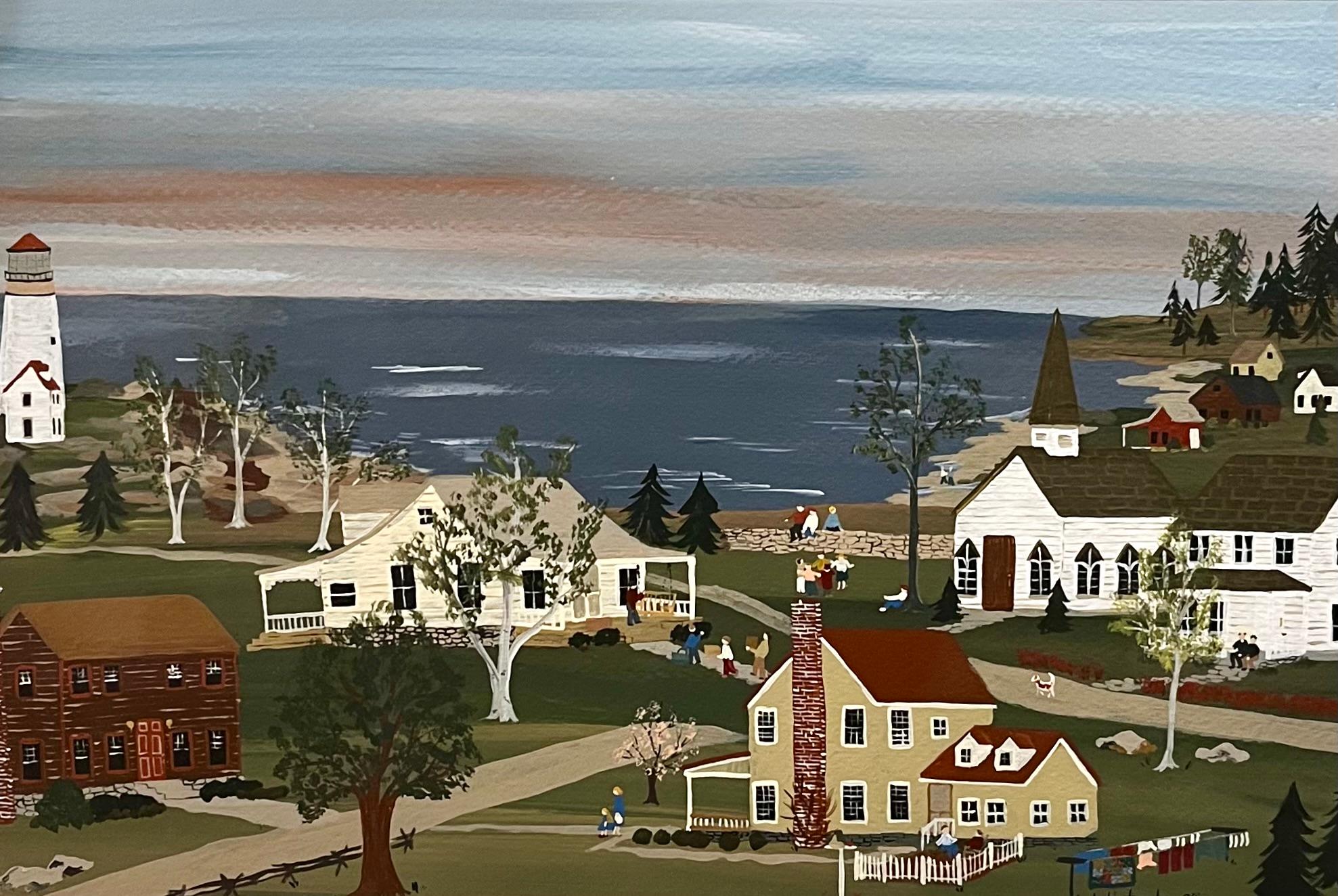 New England Town by the Sea