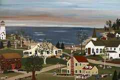 New England Town by the Sea