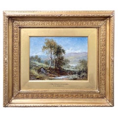 Antique "A Hazy Morning on the Welsh Hills" by Benjamin Williams Leader