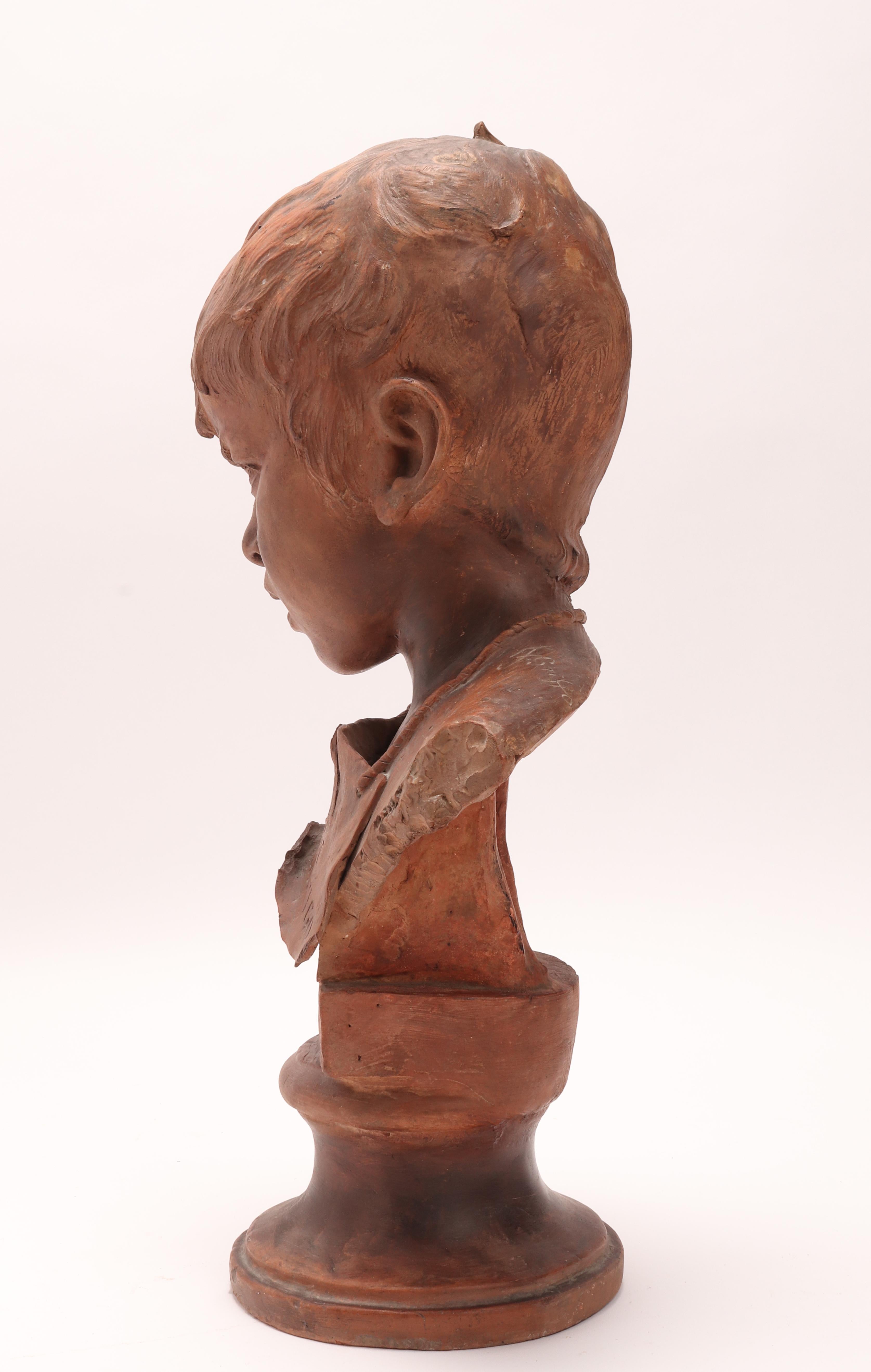 Italian Head of a Young Roguish Child by Francesco Griffo, Italy 1900