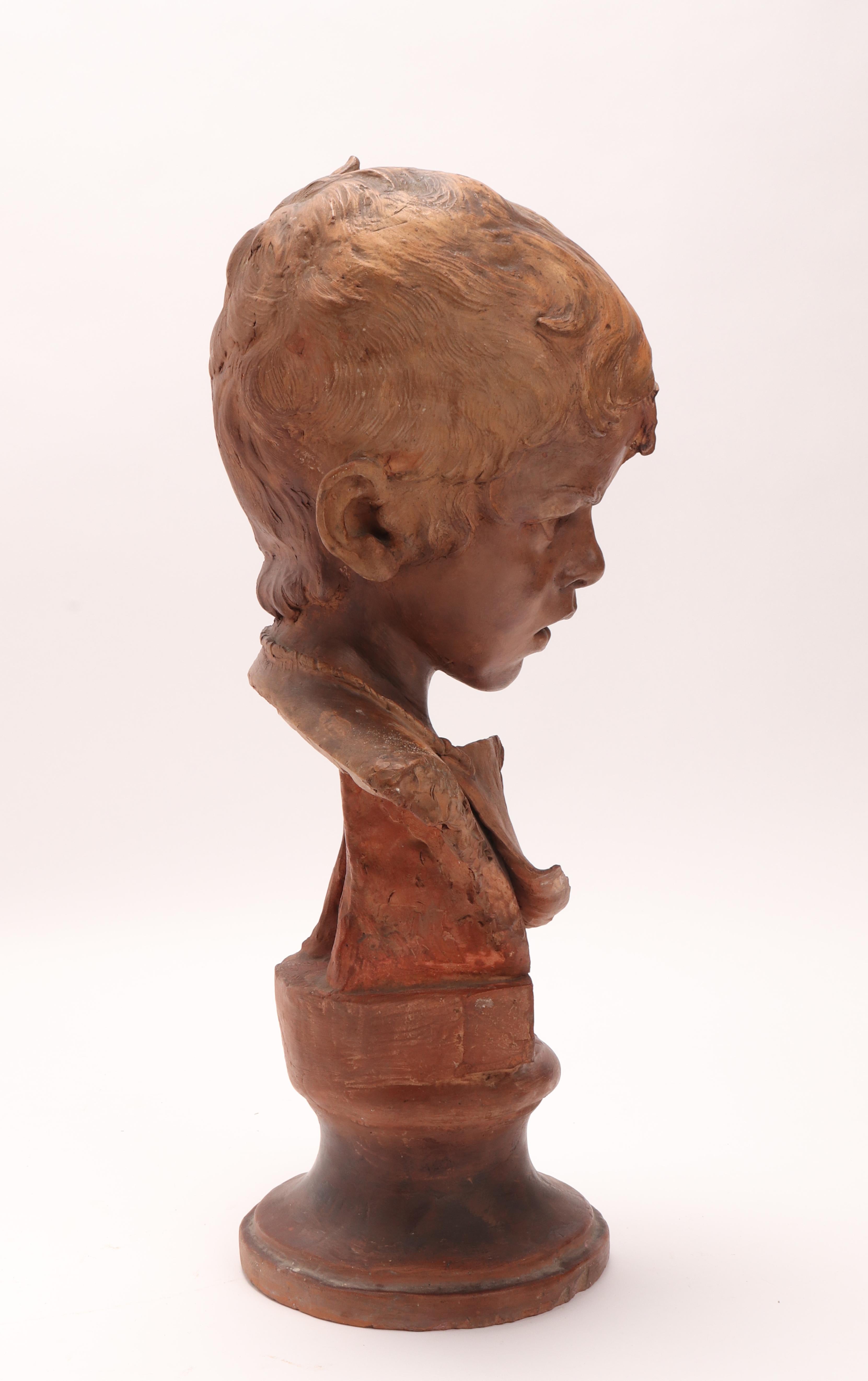 Head of a Young Roguish Child by Francesco Griffo, Italy 1900 In Excellent Condition In Milan, IT