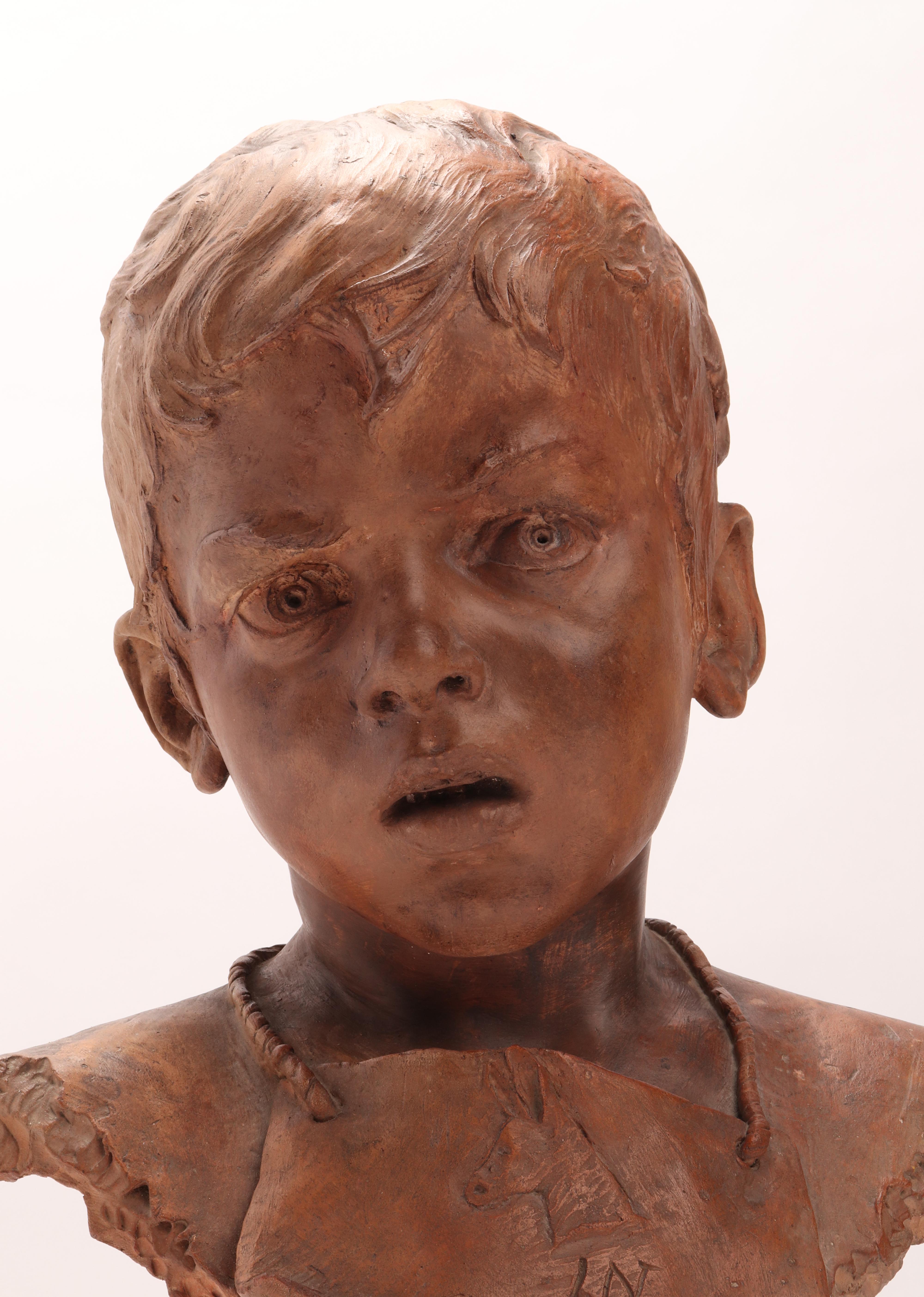 Head of a Young Roguish Child by Francesco Griffo, Italy 1900 2