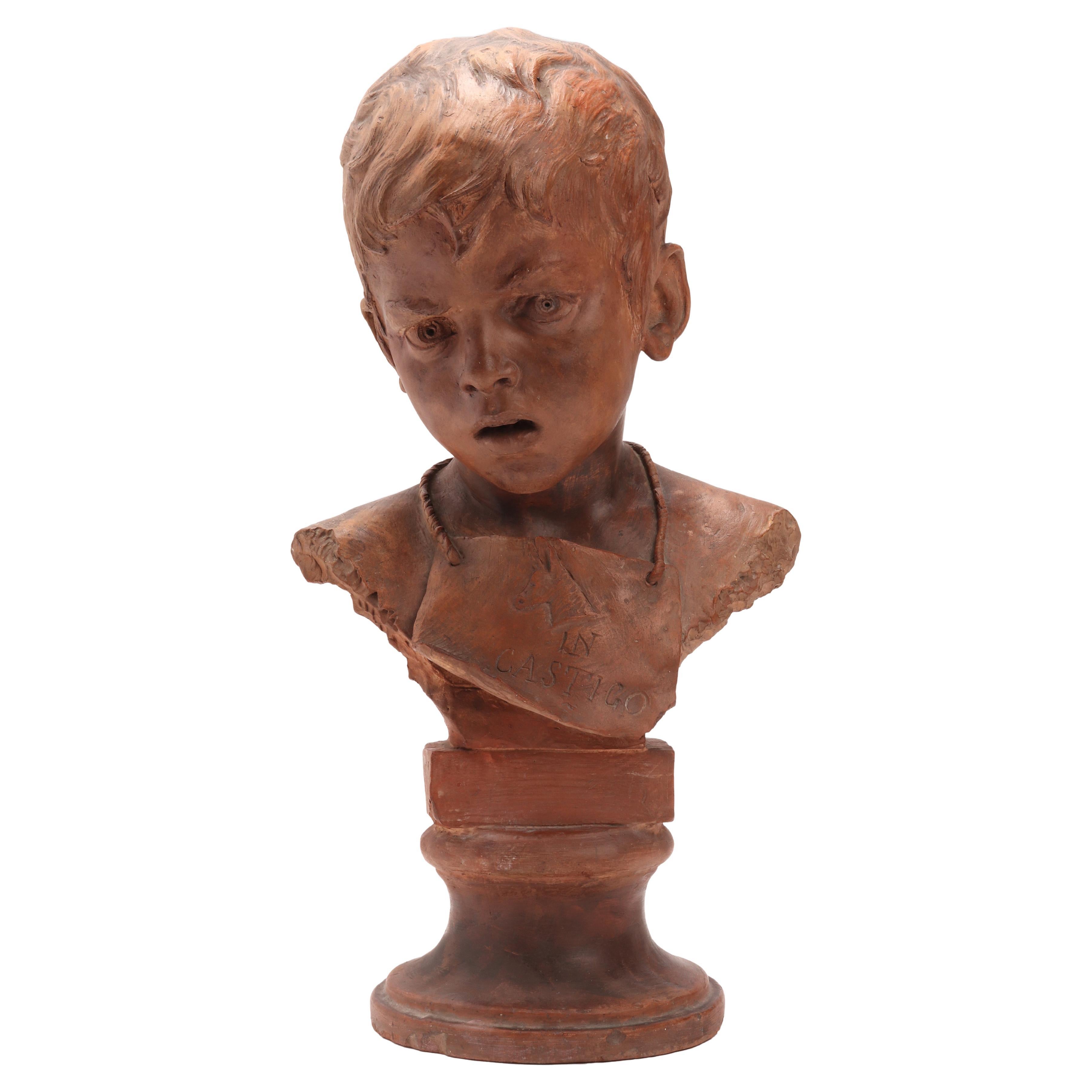 Head of a Young Roguish Child by Francesco Griffo, Italy 1900