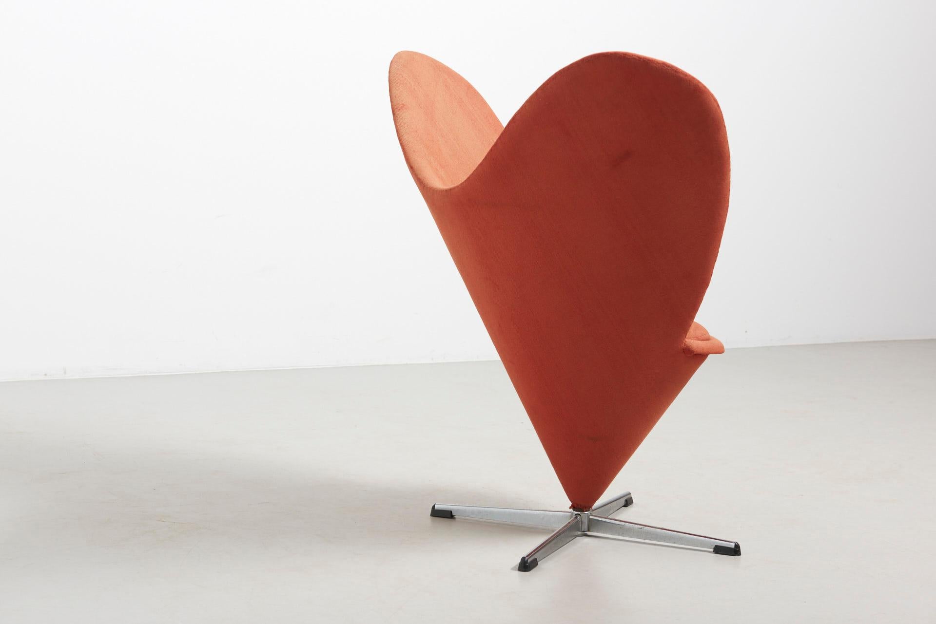 Danois Chaise conique en forme de cœur - Verner Panton en vente