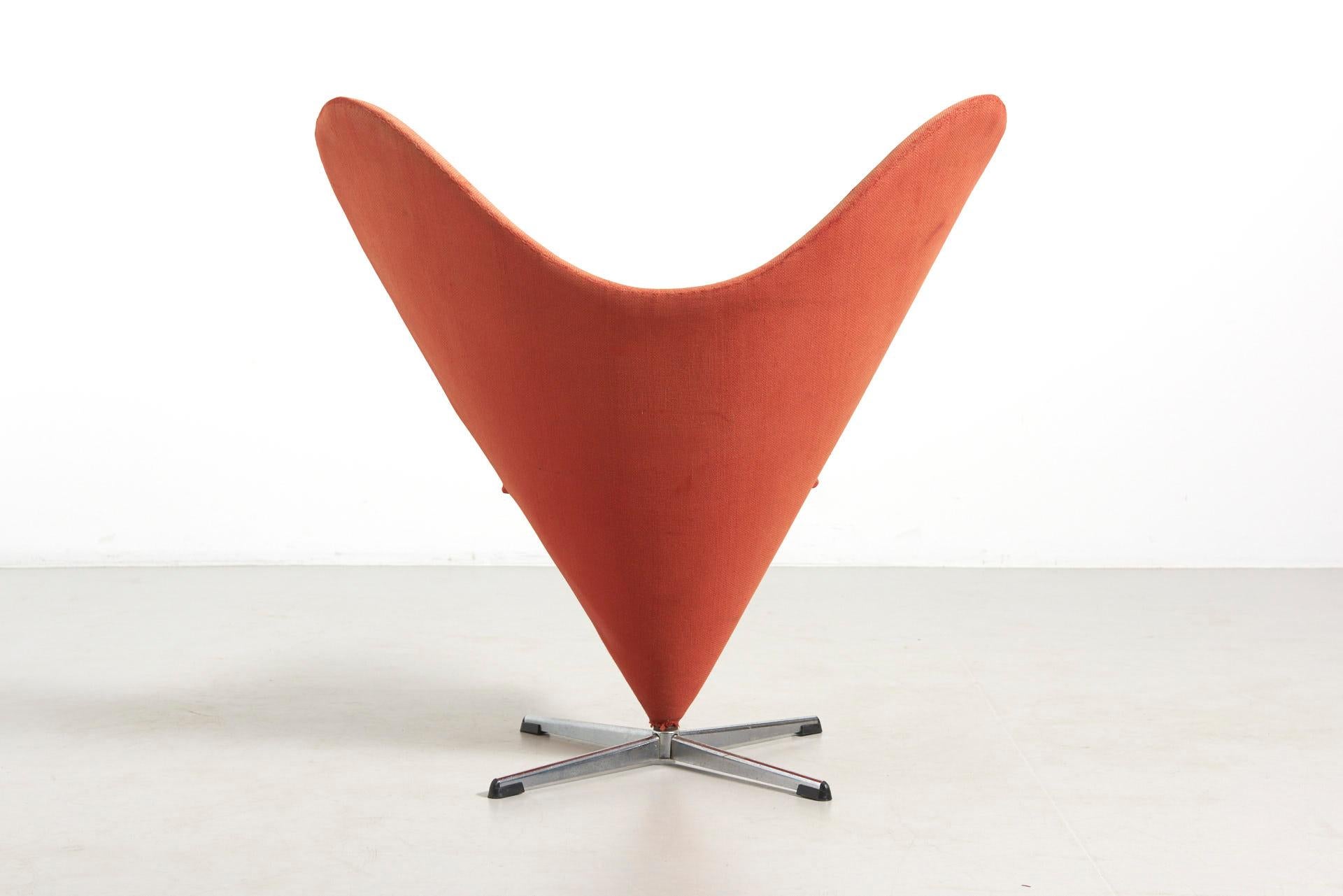 Tissu Chaise conique en forme de cœur - Verner Panton en vente