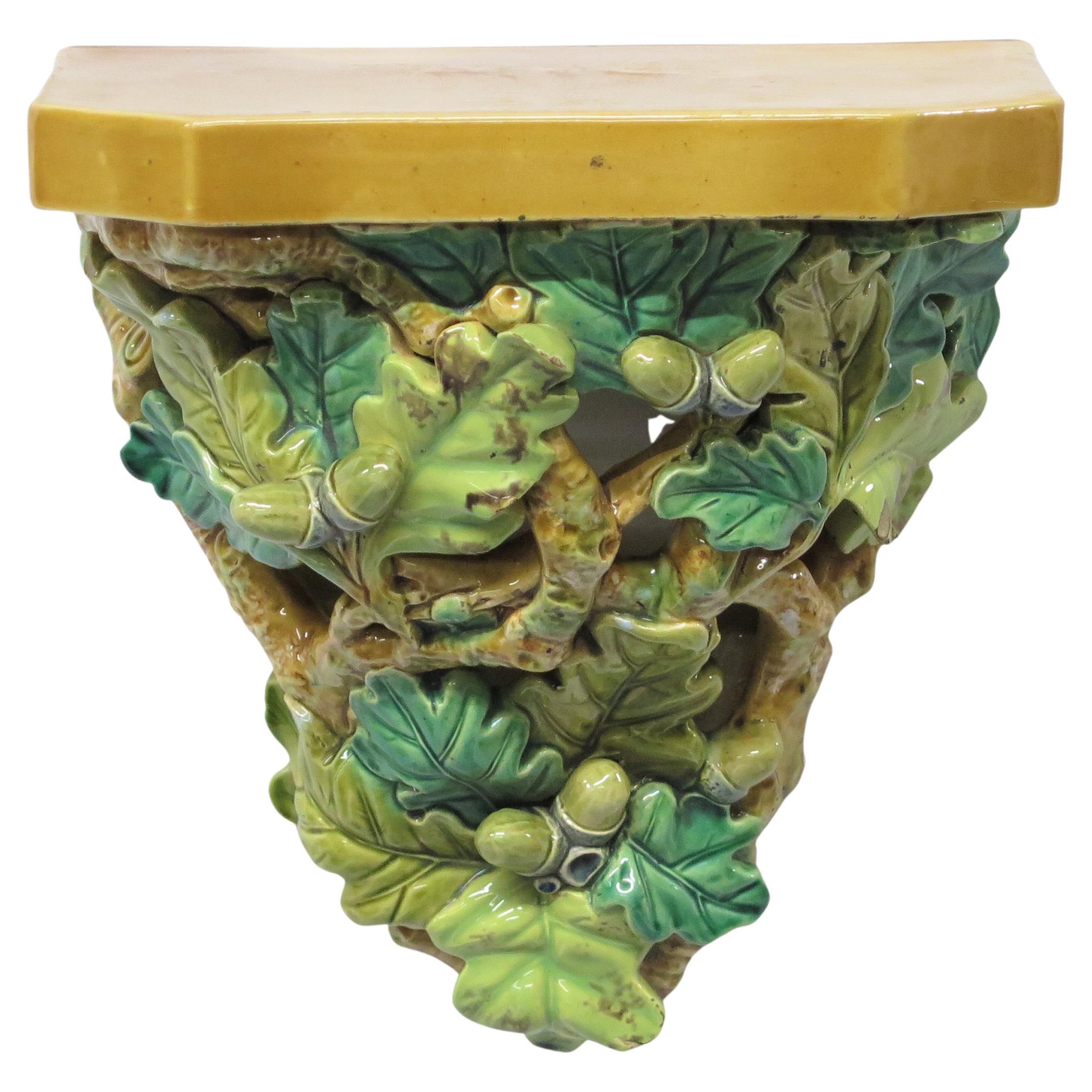 Majolica Bracket by William Brownfield & Sons For Sale