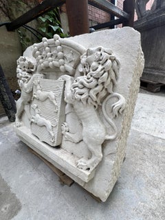 A Heavy Carved Stone Armorial Relief from a Chateau in Nice, France, Circa 1700