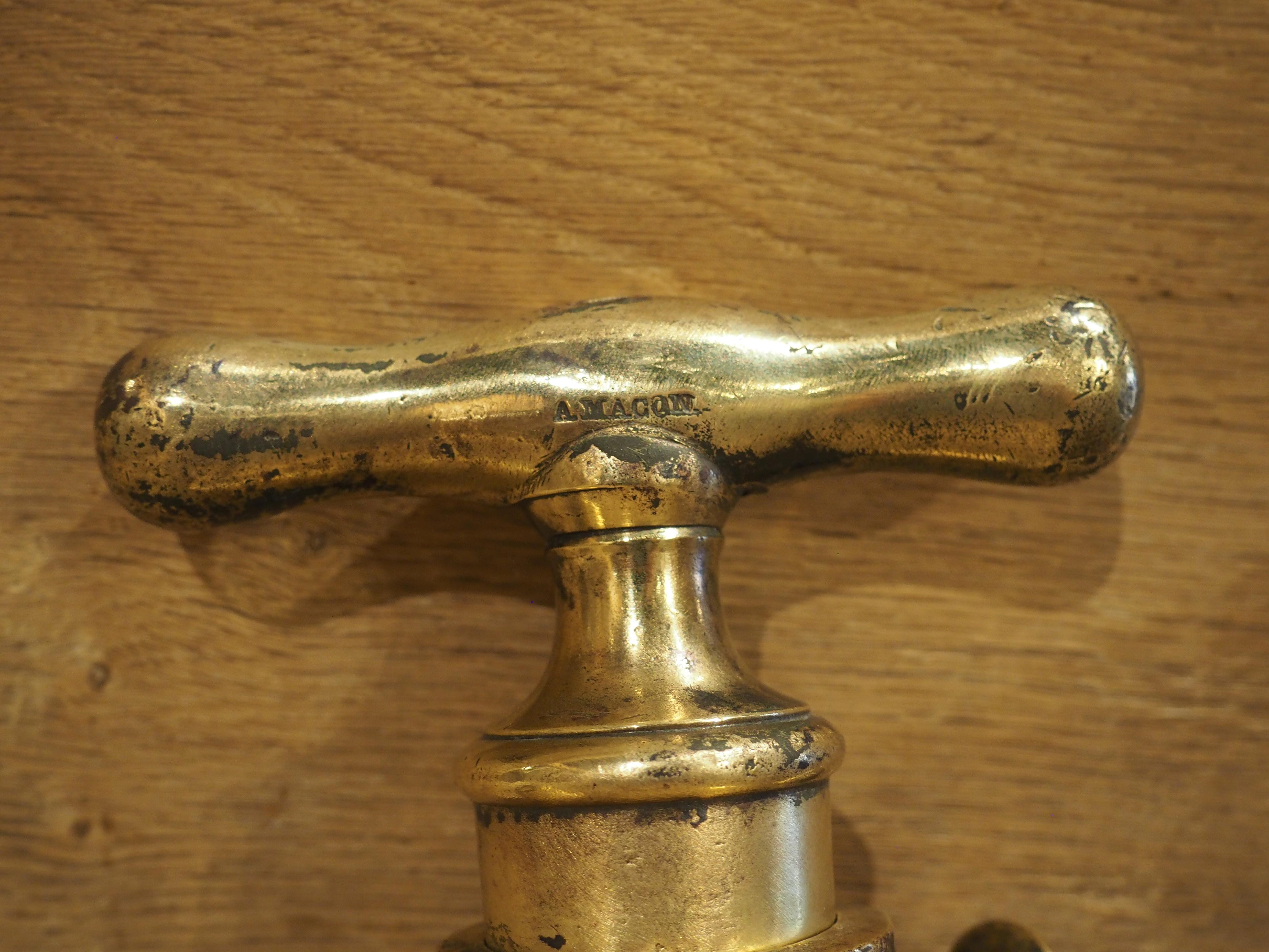 A Heavy Circa 1850 French Gilt Bronze Dolphin Form Fountain Spout For Sale 1